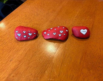 Painted rock, love rock, tiny scenes, miniature art on rocks, Valentine’s Day, magical rocks, gift for her, housewarming gift, tiny gift