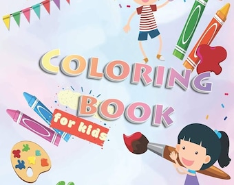 Variety Coloring Books for kids - - Digital Download - 8.5x11
