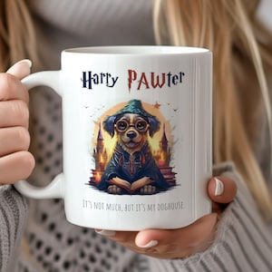 Harry PAWter Funny Dog Mug, Doghouse Quote Gift, Dog Lover Coffee Cup, Wizard Dog Humor, Harry Pawter Parody Mug, Pet Lover Gift,Dog Parent