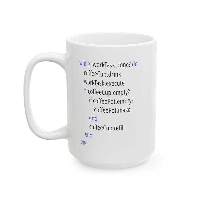 Ruby programmeur cadeau-idee, mok nerd humor, ingenieur cadeau, technologie humor, programmeercode, softwareontwikkelaar, programmeur humor codering mok afbeelding 8
