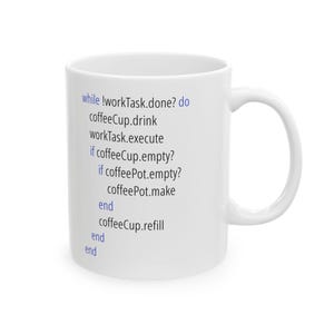 Ruby programmeur cadeau-idee, mok nerd humor, ingenieur cadeau, technologie humor, programmeercode, softwareontwikkelaar, programmeur humor codering mok afbeelding 7