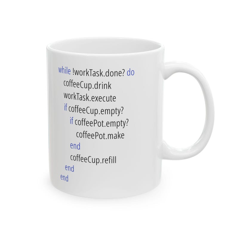 Ruby programmeur cadeau-idee, mok nerd humor, ingenieur cadeau, technologie humor, programmeercode, softwareontwikkelaar, programmeur humor codering mok afbeelding 7