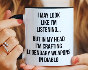 Taza de Diablo, taza de Diablo IV, taza de Diablo 3, taza de café de Diablo, taza para amantes de los videojuegos, regalo de Navidad para hermano, idea de regalo divertida para jugadores de Diablo 4