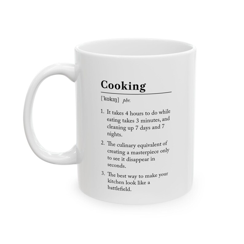 Cooking Definition Sarcastic Mug Funny Novelty Office Mug, Joke