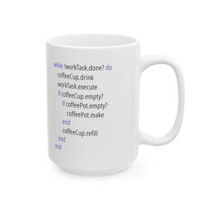Ruby programmeur cadeau-idee, mok nerd humor, ingenieur cadeau, technologie humor, programmeercode, softwareontwikkelaar, programmeur humor codering mok afbeelding 9