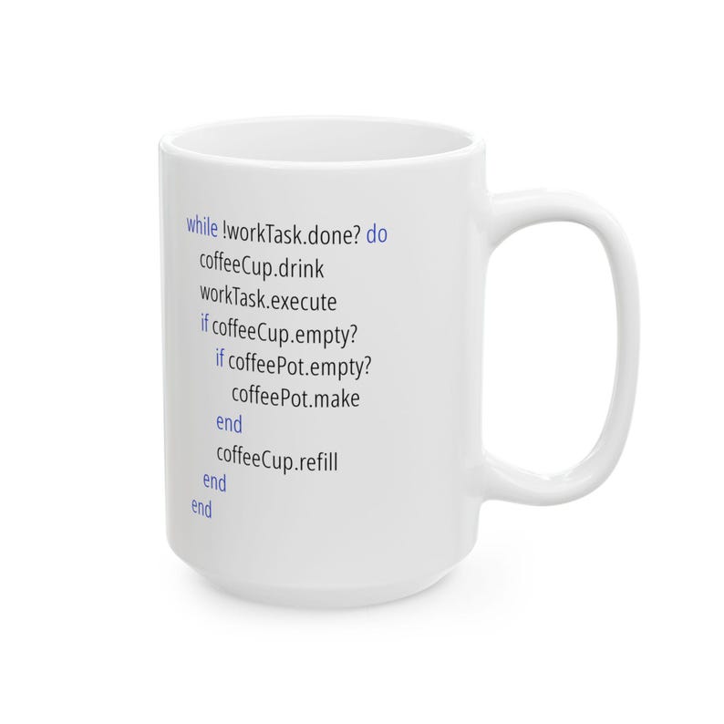 Ruby programmeur cadeau-idee, mok nerd humor, ingenieur cadeau, technologie humor, programmeercode, softwareontwikkelaar, programmeur humor codering mok afbeelding 9