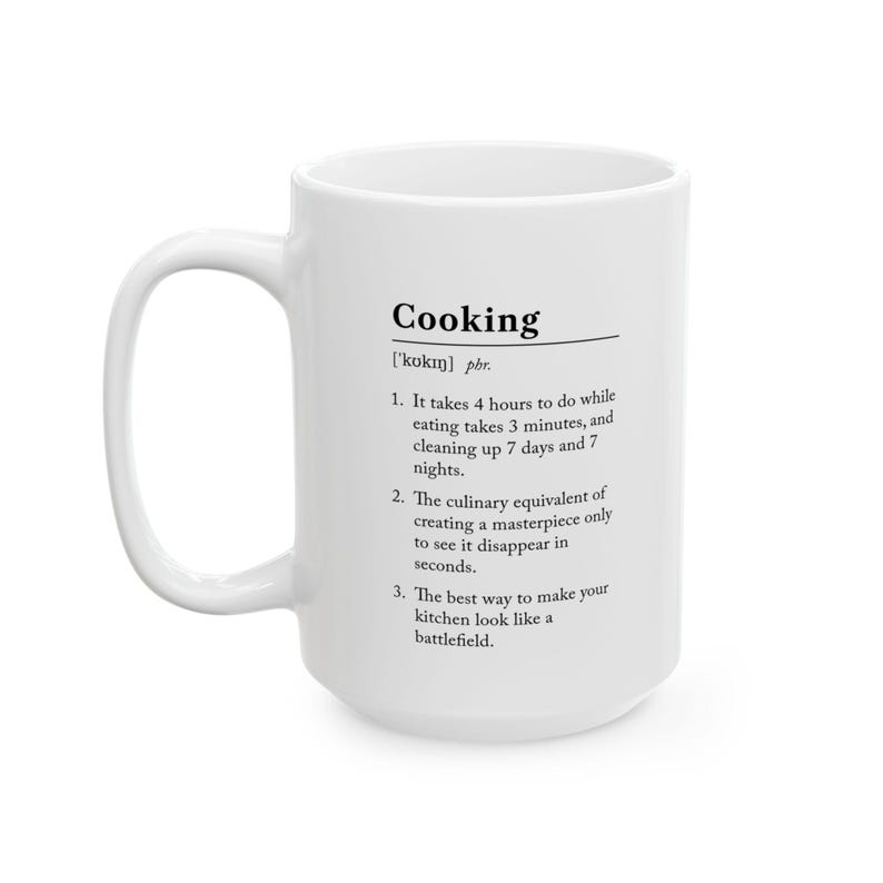 Cooking Definition Sarcastic Mug Funny Novelty Office Mug, Joke