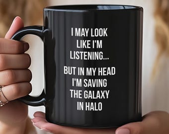 Halo Mug, Halo Gift for Brother, Halo Coffee Mug Video Game Lover Mug, Christmas Gift Funny Gift Idea for Gamer Mug for Halo Game Lover Gift