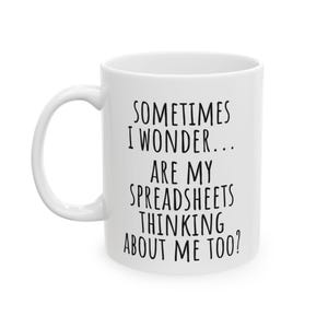 Taza con hoja de cálculo de Excel, regalo de nerd para contable, regalo para jefe, taza de café con hoja de cálculo, taza de contabilidad, regalo de analista de datos, taza divertida de Excel imagen 6