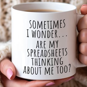 Excel Spreadsheet Mug, Nerd Gift For Accountant Gift For Boss, Spreadsheet Coffee Mug, Accounting Mug, Data Analyst Gift, Funny Excel Mug