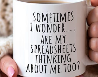 Excel Spreadsheet Mug, Nerd Gift For Accountant Gift For Boss, Spreadsheet Coffee Mug, Accounting Mug, Data Analyst Gift, Funny Excel Mug