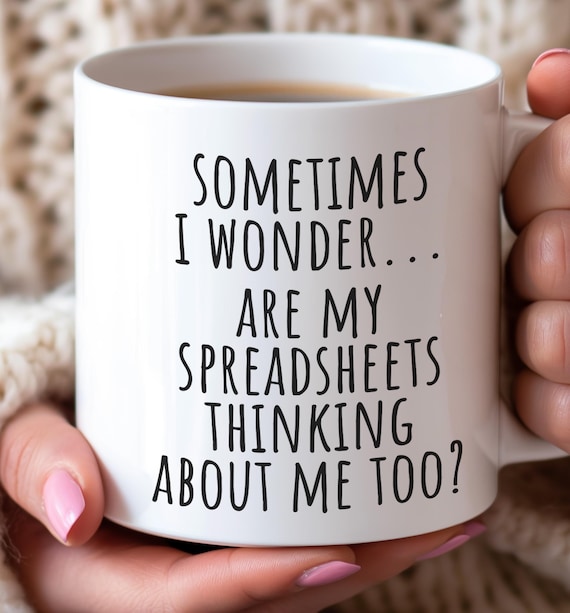 Excel Spreadsheet Mug, Nerd Gift For Accountant Gift For Boss, Spreadsheet Coffee Mug, Accounting Mug, Data Analyst Gift, Funny Excel Mug