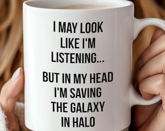 Halo Mug, Halo Gift for Brother, Halo Coffee Mug Video Game Lover Mug, Christmas Gift Funny Gift Idea for Gamer Mug for Halo Game Lover Gift