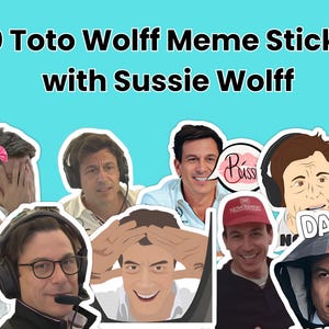 Toto Wolff-stickers | F1 grappige sticker | Meme-sticker | Mercedes | Petronas