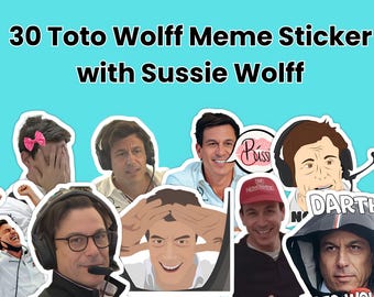 Toto Wolff Stickers | F1 Funny Sticker | Meme Sticker | Mercedes | Petronas