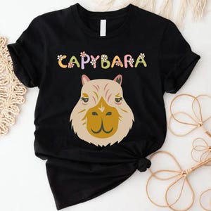 Capybara Shirt Unisex | Funny Capybara T-Shirt | Cute Animal Graphic Tee | Soft Aesthetic Oversized Fit | Capybara Gift for Her or Him