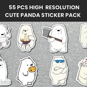Cute Bear Sticker Pack | Kawaii Bear Sticker | Bear Sticker | Grumpy Bear Sticker | Journal Sticker Bear | Teddy Bear Sticker