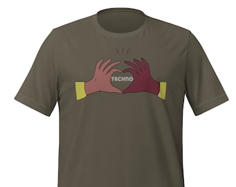 Techno Heart Hands T-Shirt: Rave Festival Outfit