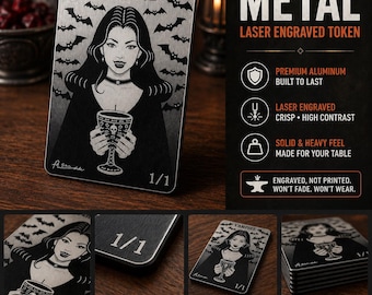 Metal Vampire Token, MTG Magic The Gathering Commander Accessory