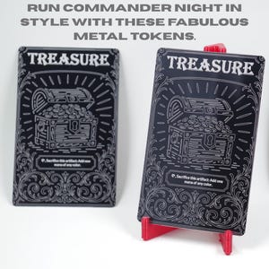 Metal Treasure Token for Commander / EDH | Premium MTG Metal Token | Engraved Aluminum Poison Counter