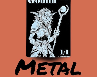 Metal Goblin Token – Laser-Engraved MTG Token for Commander