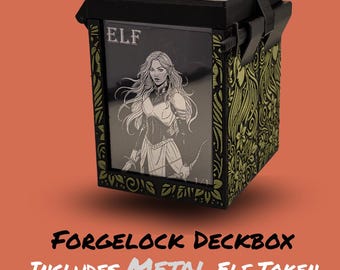 Elf MTG Deck Box Holds 100+ Cards