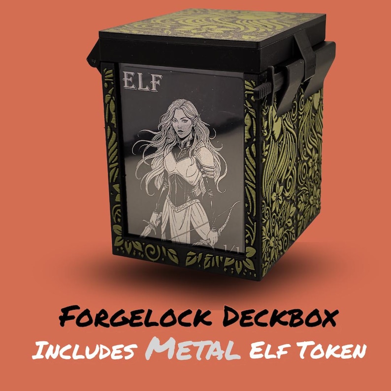 Elf MTG Deck Box Holds 100+ Cards - Etsy