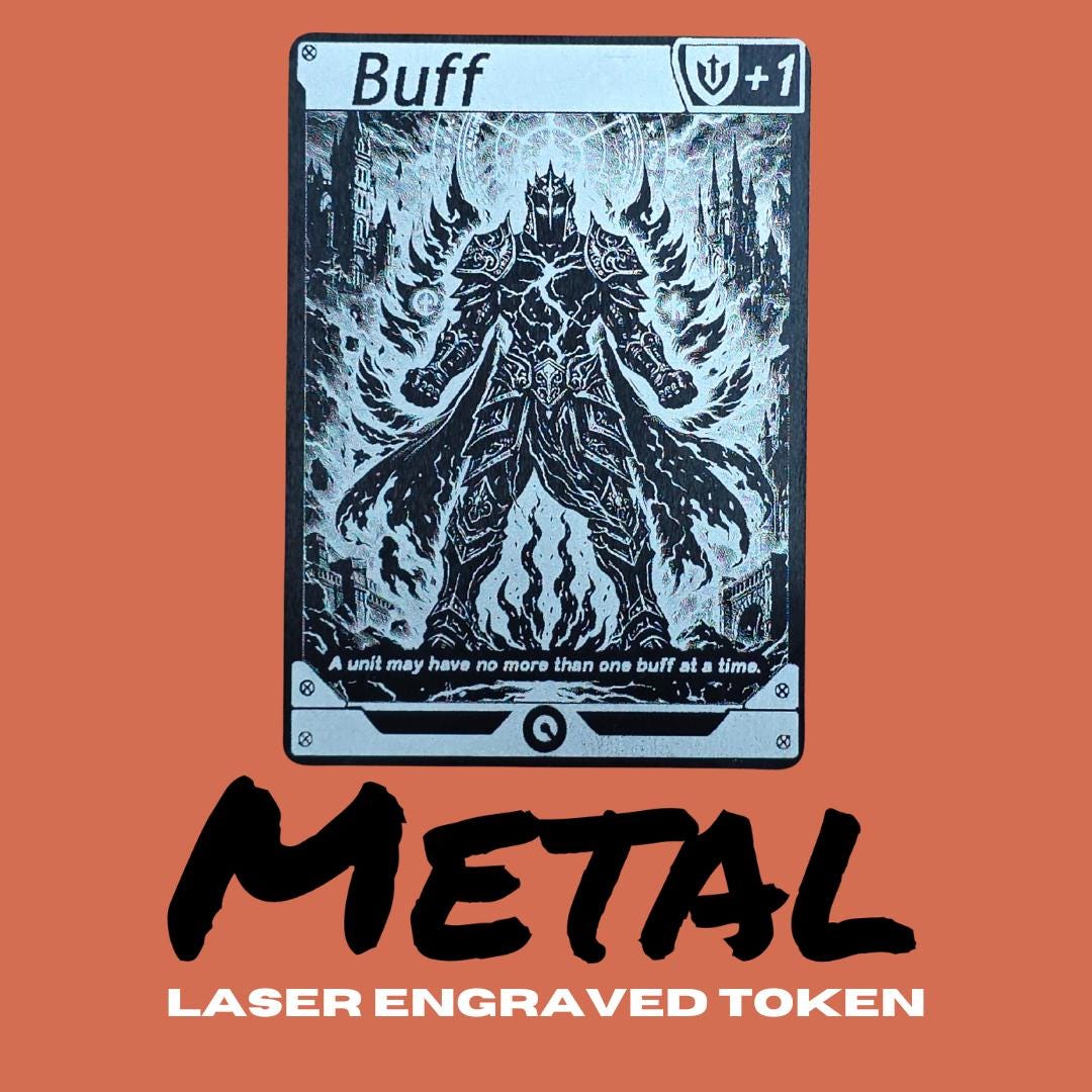 Metal Riftbound Buff Token | Laser Engraved Luxury Game Marker - Etsy