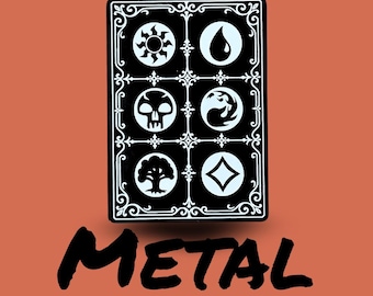 Metal Mana Pool Tracker MTG | Laser Engraved Magic The Gathering Commander Proxy Token