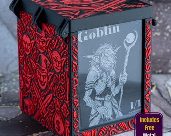 Goblin MTG-kortlekslåda, EDH Commander, rymmer 100+ kort
