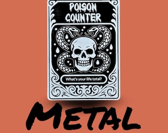 Metal Poison Counter Token for Magic the Gathering