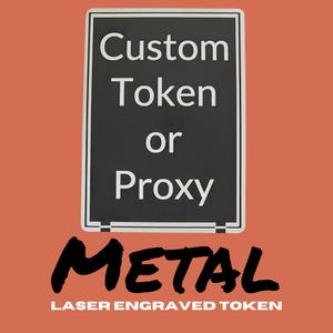 Custom Metal MTG Proxy Card – Laser Engraved Commander Token – Personalized Magic Card