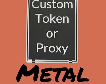 Custom Metal MTG Proxy Card – Laser Engraved Commander Token – Personalized Magic Card