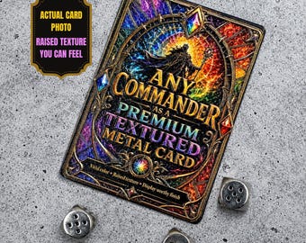 Custom Metal MTG Commander Proxy – 3D Raised Textured Magic the Gathering Card