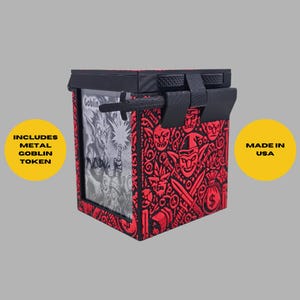 Goblin MTG Deck Box, EDH Commander, Holds 100+ Cards