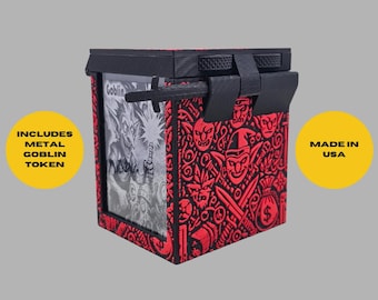 Goblin MTG Deck Box, EDH Commander, Holds 100+ Cards