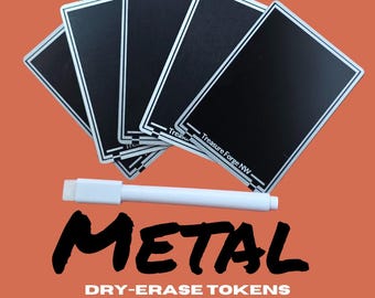 ForgeMark™ Dry-Erase Reusable Metal Tokens for MTG (Magic The Gathering) pack of 5