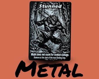 Metal Riftbound Stunned Marker | Laser Engraved Luxury Game Marker