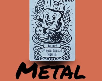 Metal Food Token MTG | Laser Engraved Magic The Gathering Commander Proxy Token