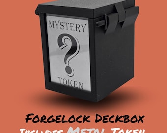 Forgelock MTG Commander Deckbox with Metal Token |Holds 100+ Double Sleeved Cards