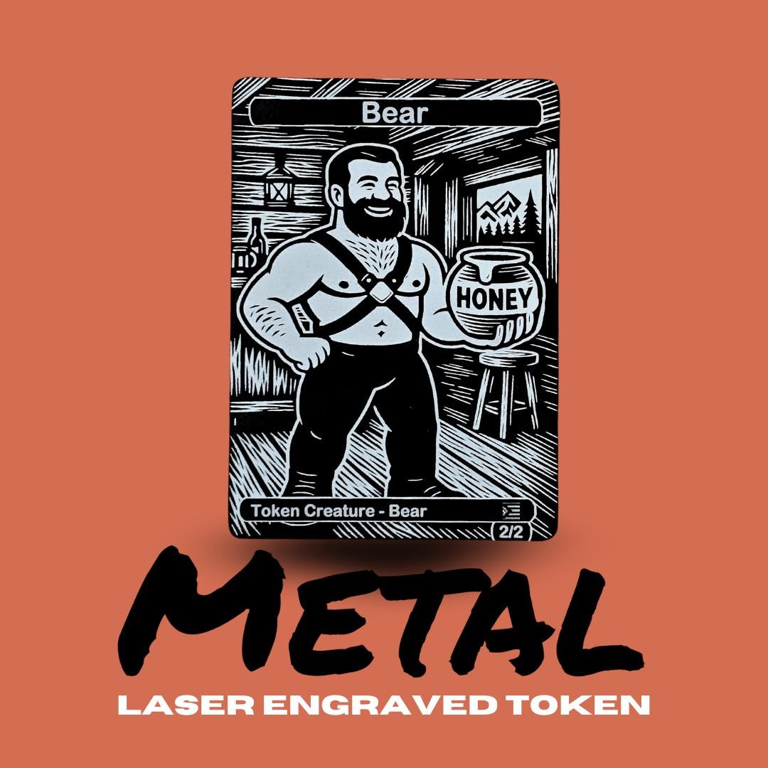 Bear Pride MTG Token: Laser Engraved Anodized Aluminum LGBTQ+ Magic the Gathering Accessory - Etsy Bear Pride MTG Token: Laser Engraved Anodized Aluminum LGBTQ+ Magic the Gathering Accessory - Etsy