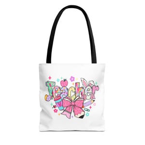 Joli sac fourre-tout pour professeur avec noeud, cadeau idéal pour les enseignants, indispensable pour la classe, cartable pour la rentrée, remerciements pour le professeur