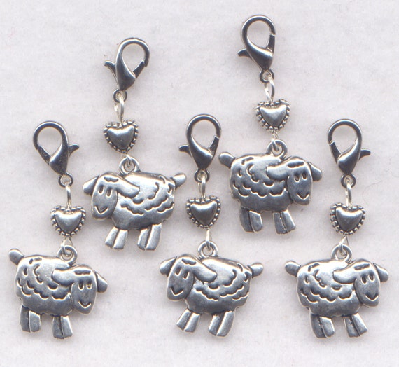 10 White Snowflake Stitch Markers Knitting Crochet Row Counter Clip Xmas Gift