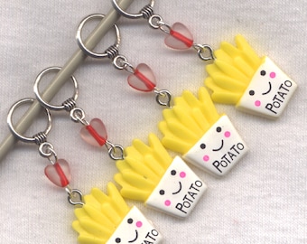 French Fries Knitting Stitch Markers Fast Food Set of 4/SM294