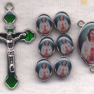 Full Color Our Lady the Rosa Mystica Set Rosary Set38