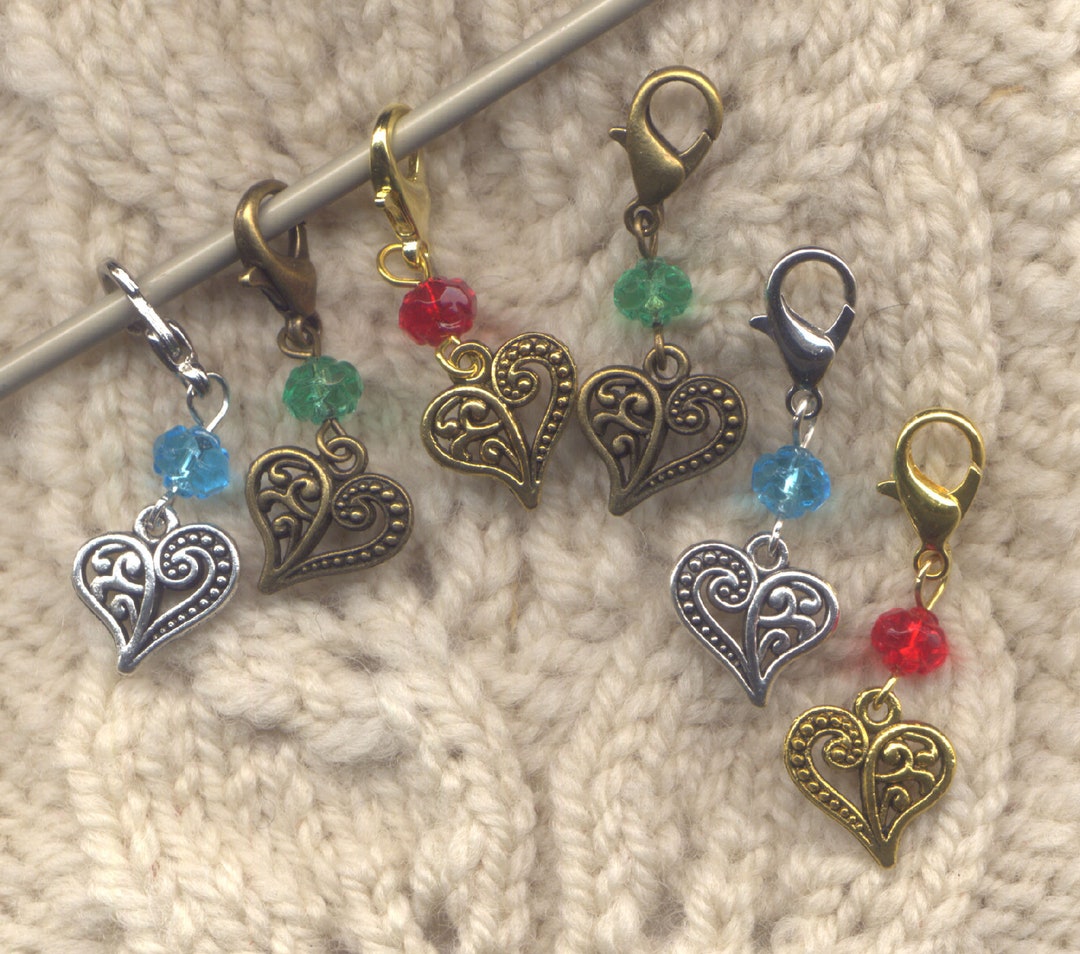 valentine's stitch markers