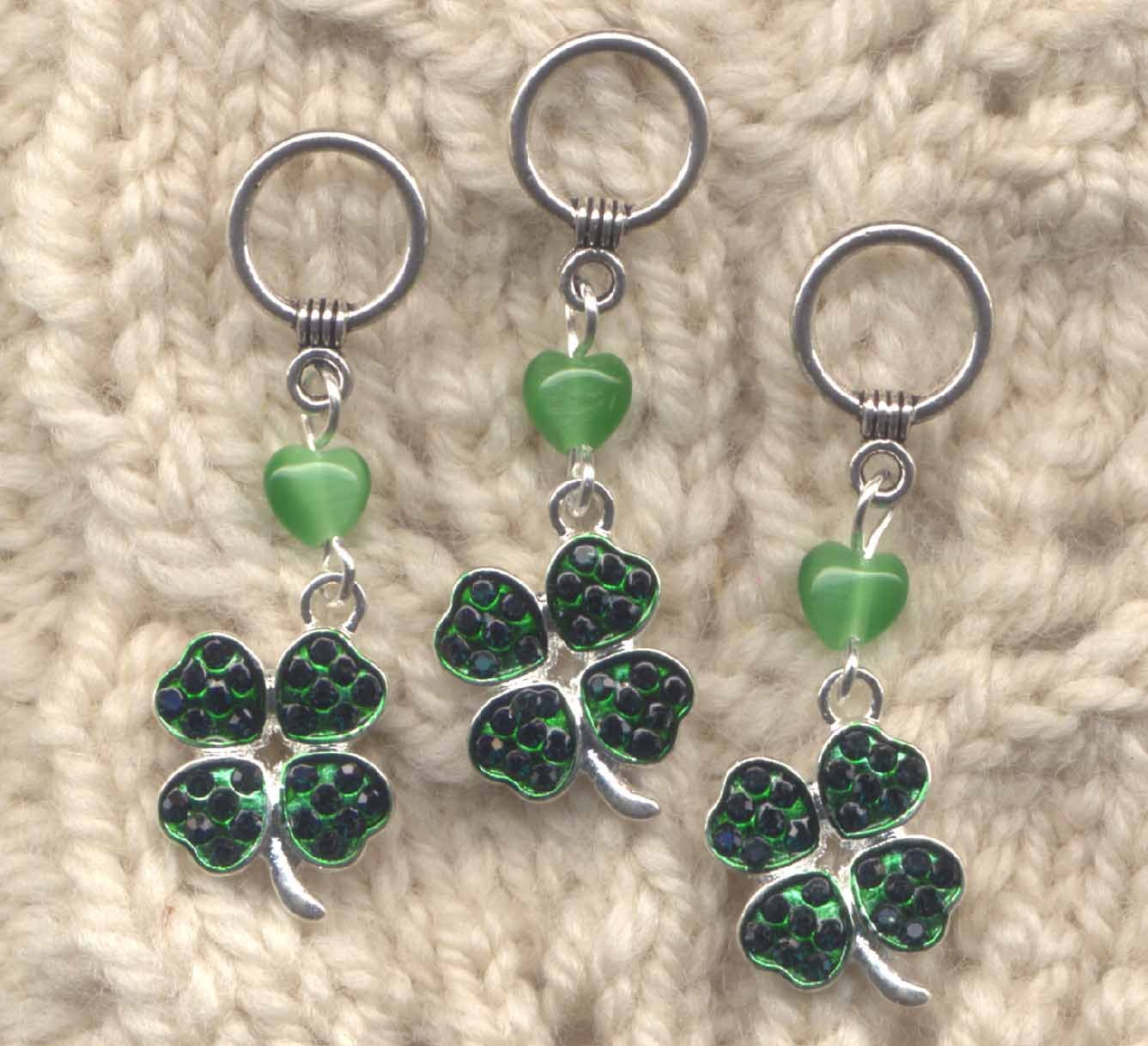 4 leaf clover accessories flos crafty crochet Silver shamrock stitch