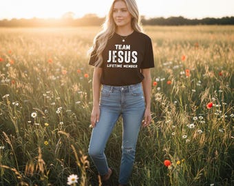 Christian Streetwear Team Jesus T-Shirt, Modern Faith Cotton Tee