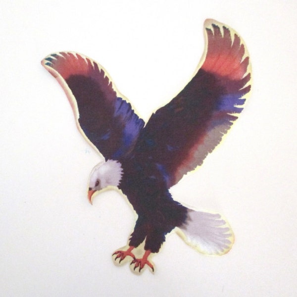 Large Bald Eagle Family Iron On Fabric Applique Patch 7"