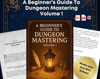 Master the Art of Dungeon Mastering with This Beginner's RPG Manual Guide- Digital Download